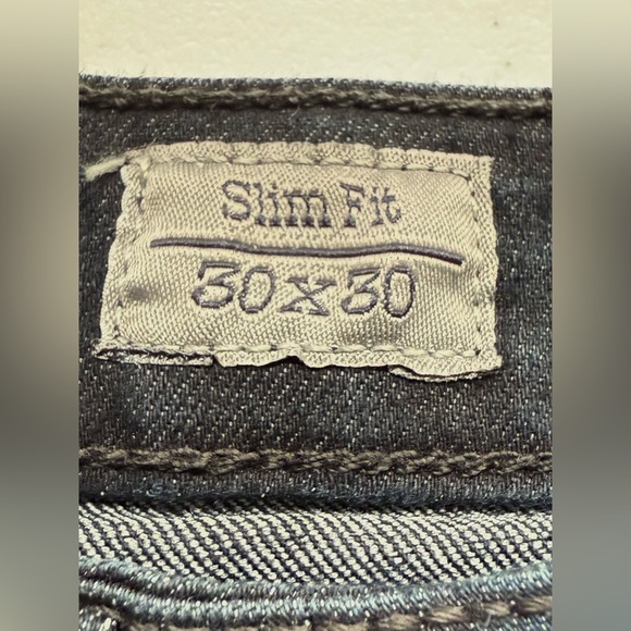 PD&C Paper Denim & Cloth Dark Wash Slim Fit Boot Cut Jeans Size 30 - Picture 8 of 10